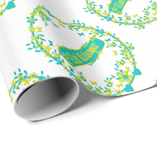 Mittelsommer-Symbol Geschenkpapier (Rolleneckpunkt)