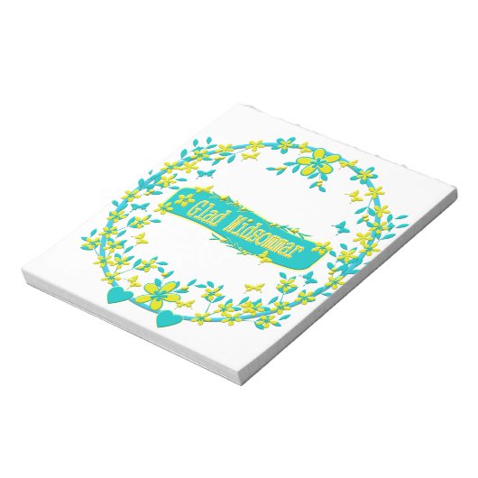 Mittelsommer-Symbol Notizblock (Rotiert)