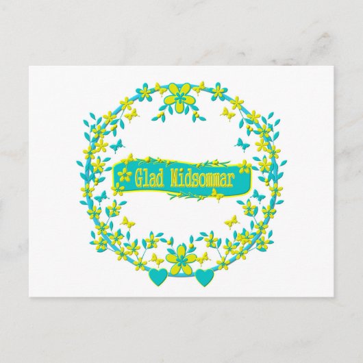 Mittelsommer-Symbol Postkarte (Vorderseite)