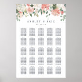Mittelsommerflora XL Hochzeitskarte Poster (Vorne)