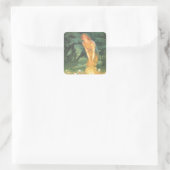 Mittelsommerlicher Eve Fairy Circle Quadratischer Aufkleber (Tasche)