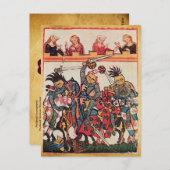 MITTELSTADT, BEKÄMPFUNG VON KNIGHTS UND DAMSELN POSTKARTE (Vorne/Hinten)