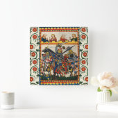 MITTELSTADT, BEKÄMPFUNG VON KNIGHTS UND DAMSELN QUADRATISCHE WANDUHR (Zuhause)