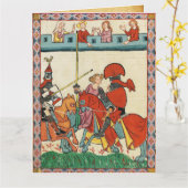 MITTELSTADT, KNIGHT HORSEBACK UND DAMSELS KARTE (Gelbe Blume)