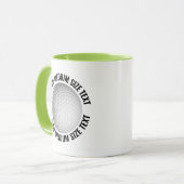 Mittelstarker Text LIME GRÜN Combo 11oz Custom Gol Tasse (Vorderseite Links)