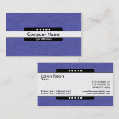 Mittelstellen des band-5 - blaues visitenkarte (Vorne/Hinten)