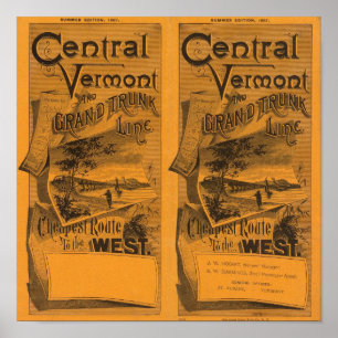 Mittelvermont, großartige Hauptluftlinie Poster