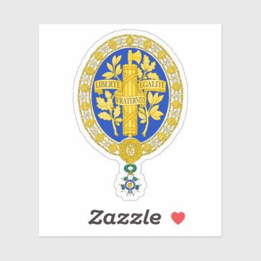 Mittelwappen Frankreichs (1905-1953) Aufkleber (Blatt)