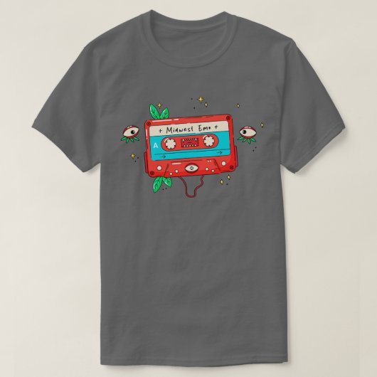 Mittelwest-Emo-Retro-Kassette T-Shirt (Design vorne)