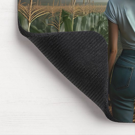 Mittelwest-Mädchen beim Tornado Mousepad (Ecke)