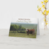Mittelwestfotografie | Schöne Kuh und Landschaft Karte (Gelbe Blume)