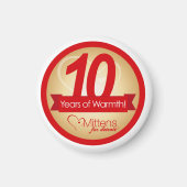 Mitten für Detroit 2" Round Magnet (Vorne)