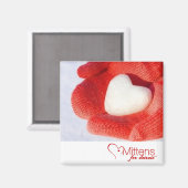 Mitten für Detroit 2 Zoll Square Magnet (Vorderseite/Rückseite)