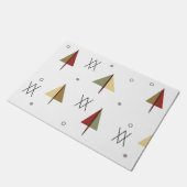 Mitten im Jahrhundert Snowy Forest Fußmatte (Schrägansicht)