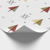 Mitten im Jahrhundert Snowy Forest Geschenkpapier (Ecke)