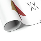 Mitten im Jahrhundert Snowy Forest Geschenkpapier (Rolleneckpunkt)