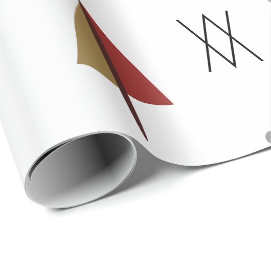 Mitten im Jahrhundert Snowy Forest Geschenkpapier (Rolleneckpunkt)