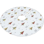 Mitten im Jahrhundert Snowy Forest Polyester Weihnachtsbaumdecke (Schrägansicht)