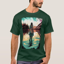 Mitten im psychedelischen Shirt eines Sees