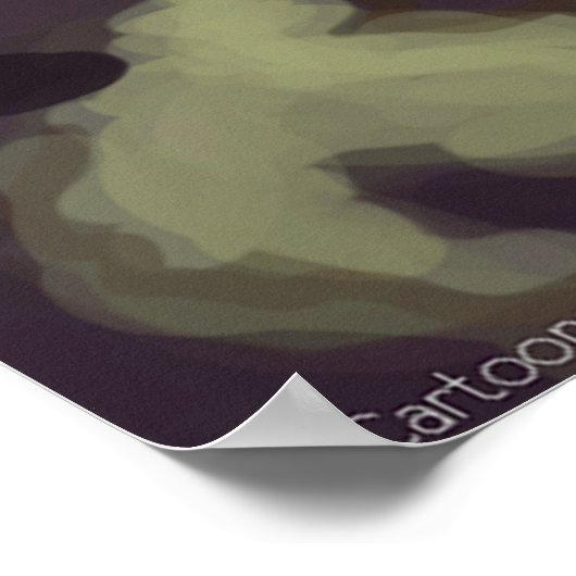 Mitten im sonnigen Grim Sensenmann & Clown Poster (Ecke)