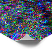 Mitten in der Forest Neon Lights Poster (Ecke)