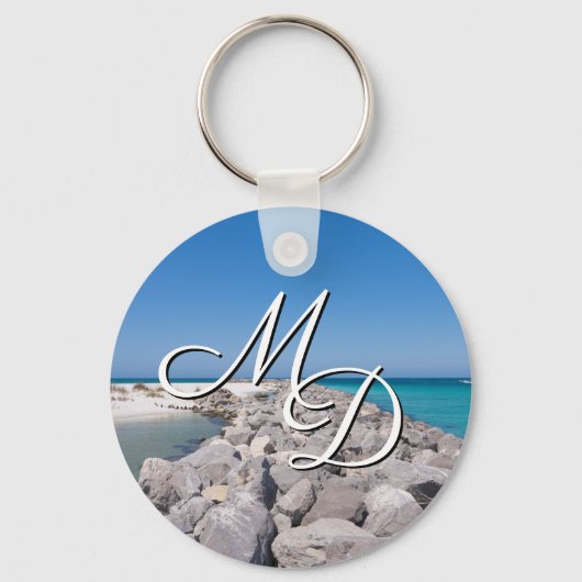 Mitten in der Muschel Jetty Key Chain Schlüsselanhänger (Vorderseite)