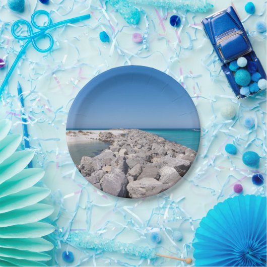 Mitten in der Muschel Jetty Paper Teller (Party)