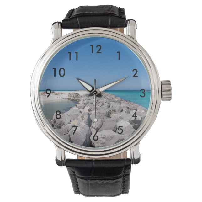 Mitten in der Muschel Jetty Wrist Watch Armbanduhr (Vorderseite)