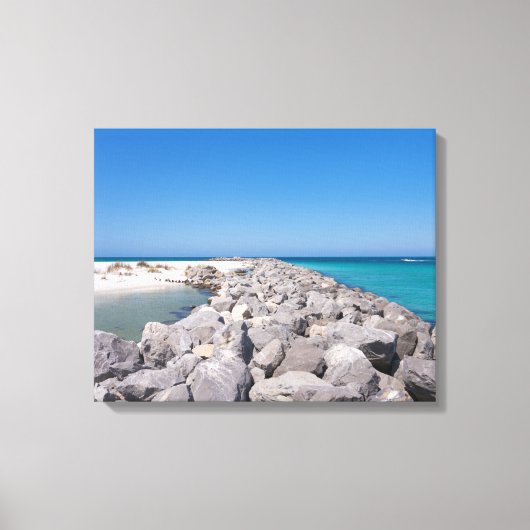 Mitten in der Muschel Leinwand Jetty (Vorderseite)