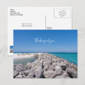 Mitten in der Muschel Postkarte (Vorne/Hinten)