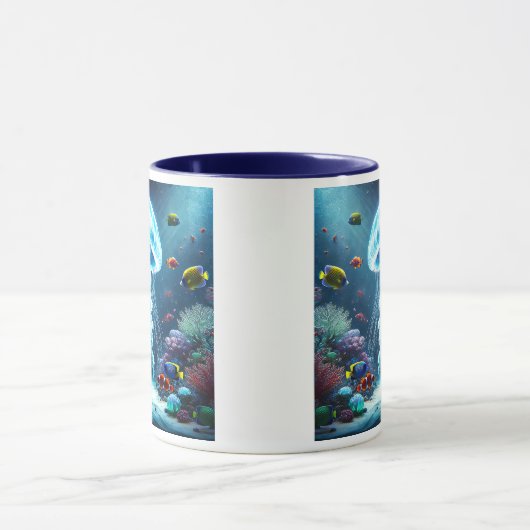 Mitten in einem lebenden Korallenriff. Tasse (Zentrum)