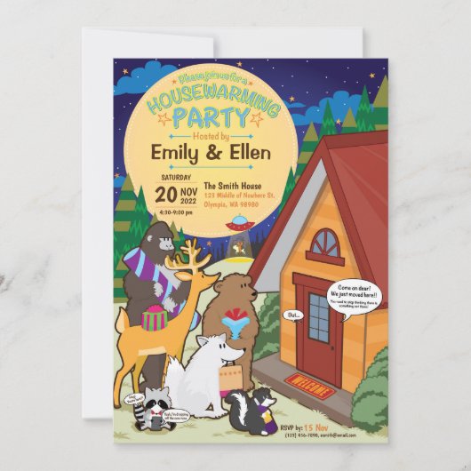 Mitten in Nirgendwo Party Einladung (Vorderseite)