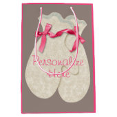 Mitten niedlich rosa Creme Winterband Mittlere Geschenktüte (Vorderseite)