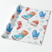 Mitten, Skate und Hutwurfpapier Geschenkpapier (Ungerollt)