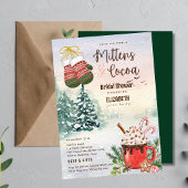 Mitten und Kakao-Brautparty Winterhochzeit Einladung