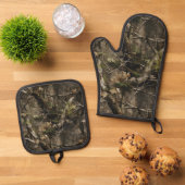 Mitten und Pot Holder Real Tree Camouflage Desig Ofenhandschuh & Topflappen-Set (Oben Unten)