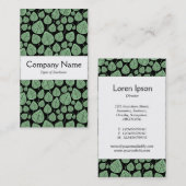 Mittenband - Blätter - Schwarz-grün verblasst Visitenkarte (Vorne/Hinten)