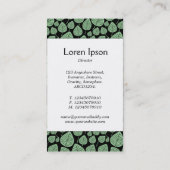 Mittenband - Blätter - Schwarz-grün verblasst Visitenkarte (Rückseite)