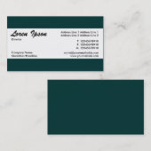 Mittenband - Dunkelgrün (003333) Visitenkarte (Vorne/Hinten)