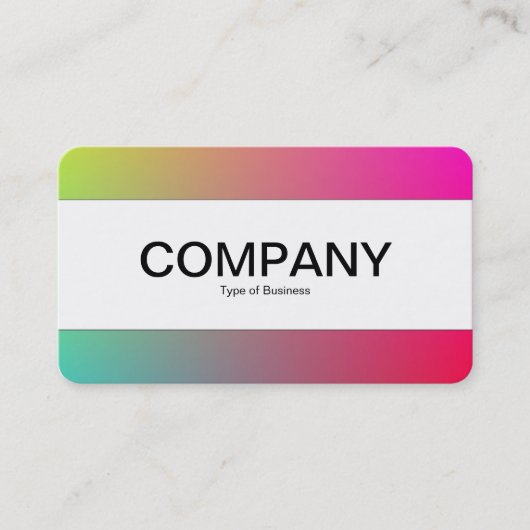 Mittenband (durchtrennt) - Gradient Y,M,B,R, Visitenkarte (Vorderseite)