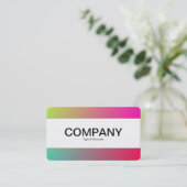 Mittenband (durchtrennt) - Gradient Y,M,B,R, Visitenkarte (Stehend Vorderseite)