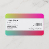 Mittenband (durchtrennt) - Gradient Y,M,B,R, Visitenkarte (Rückseite)