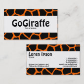 Mittenband - GoGiraffe - Orange FF6600 Visitenkarte (Vorne/Hinten)