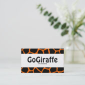 Mittenband - GoGiraffe - Orange FF6600 Visitenkarte (Stehend Vorderseite)