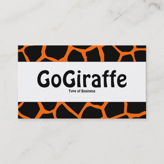 Mittenband - GoGiraffe - Orange FF6600 Visitenkarte (Vorderseite)