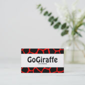 Mittenband - GoGiraffe - Rotes FF000 Visitenkarte (Stehend Vorderseite)