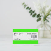 Mittenband - Grün (33FF00) Visitenkarte (Stehend Vorderseite)