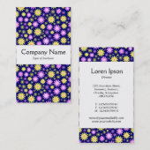Mittenband - Muster der Blume - Farben Visitenkarte (Vorne/Hinten)