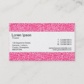 Mittenband - Random Spots - Weiß auf Neon Red Visitenkarte (Rückseite)