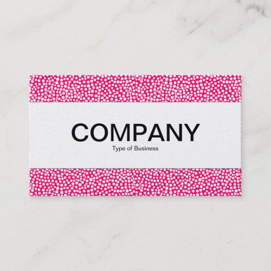 Mittenband - Random Spots - Weiß auf Neon Red Visitenkarte (Vorderseite)